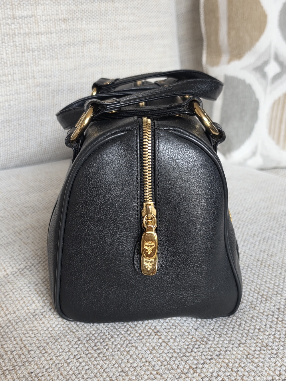 MCM Black Medium Boston Bag - Picture 5 of 11